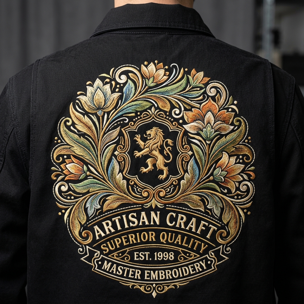 Complex Embroidered Design on Jacket Back
